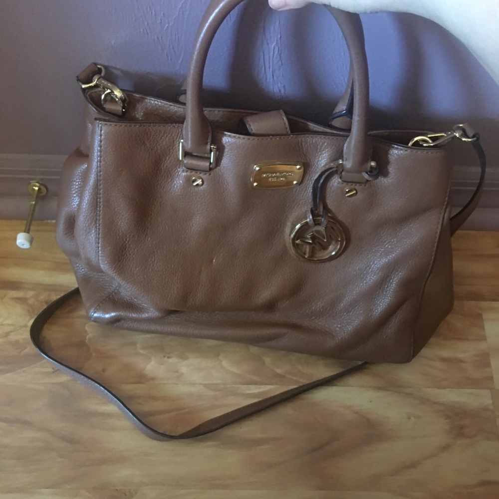 Brown leather Michael Kors purse